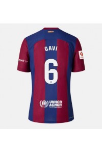 Fotbalové Dres Barcelona Paez Gavi #6 Dámské Domácí Oblečení 2023-24 Krátký Rukáv